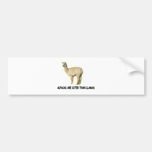 Alpaca's zijn knuffel dan lama's bumpersticker (Voorkant)