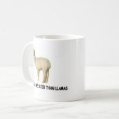 Alpaca's zijn knuffel dan lama's koffiemok (Voorkant links)