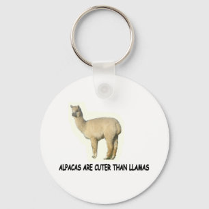 Alpaca's zijn knuffel dan lama's sleutelhanger