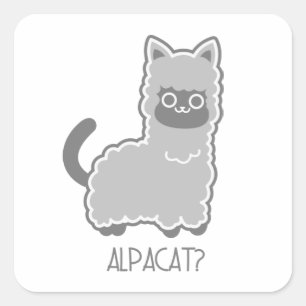 Alpacat? Vierkante Sticker