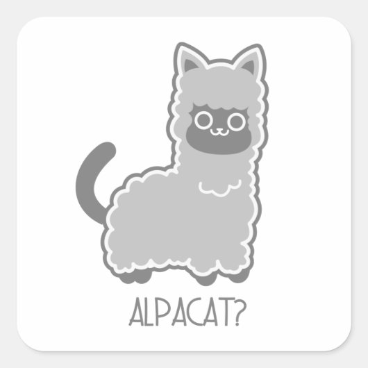 Alpacat? Vierkante Sticker (Voorkant)
