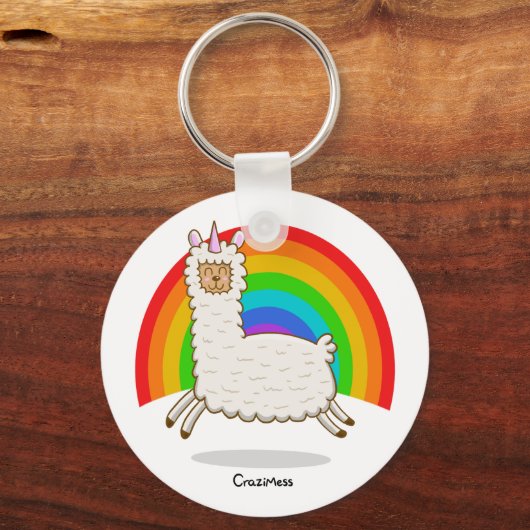 Alpacorn Rainbow Sleutelhanger (Voorkant)