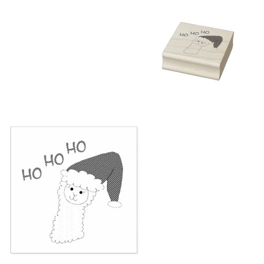 Alpaka Ballon Weihnachten Alpaca Lama Geschenk Rubberstempel (Gestempeld)