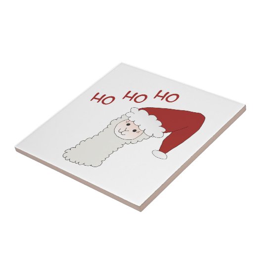 Alpaka Ballon Weihnachten Alpaca Lama Geschenk Tegeltje (Zijkant)