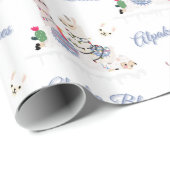 Alpaka Blues Cadeaupapier (Rol Hoek)