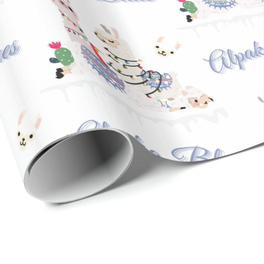 Alpaka Blues Cadeaupapier (Rol Hoek)