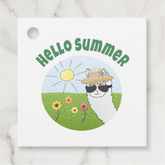 Alpaka-Party Hello Summer Alpaca partytime Bedankjes Labels