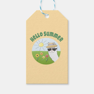 Alpaka-Party Hello Summer Alpaca partytime Cadeaulabel