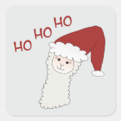 Alpaka Weihnachten Alpaca Lama Geschenkanhänger Vierkante Sticker (Voorkant)