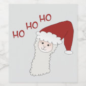 Alpaka Weihnachten Alpaca Lama Geschenkanhänger Wijn Etiket (Enkel label)