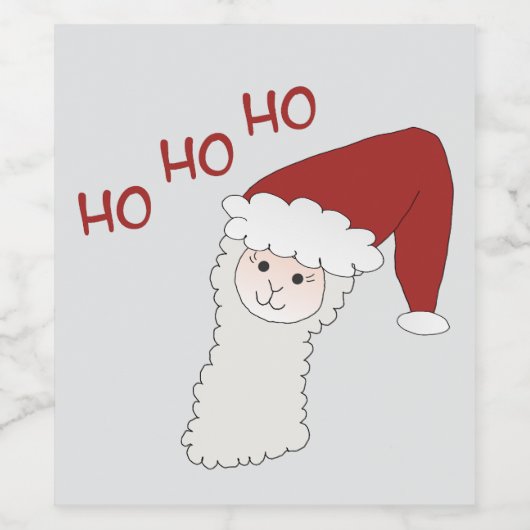 Alpaka Weihnachten Alpaca Lama Geschenkanhänger Wijn Etiket (Enkel label)