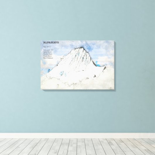 Alpamayo Canvas Afdruk (Insitu (Houten vloer))