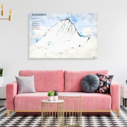 Alpamayo Canvas Afdruk (Insitu (Woonkamer))