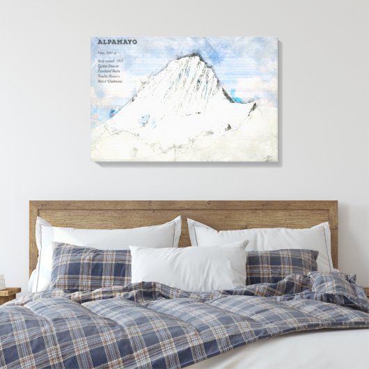 Alpamayo Canvas Afdruk (Insitu (Slaapkamer))
