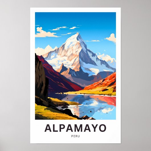 Alpamayo Peru Reisprint Poster (Voorkant)