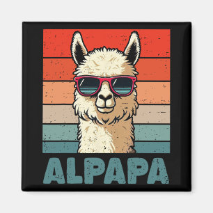 Alpapa Vaderdag Beste Vader Alpaca Grappige Alpaca Magneet