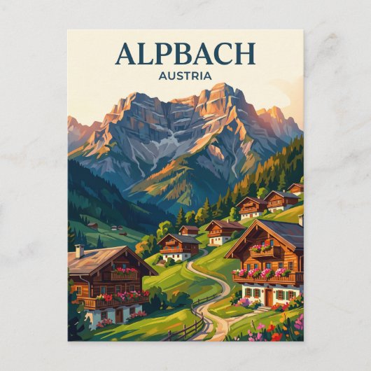 Alpbach Oostenrijk Briefkaart (Voorkant)