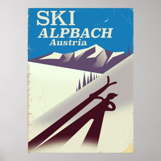 Alpbach Oostenrijkse ski-reisposter Poster (Voorkant)