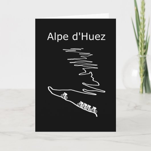 Alpe d Huez in Frankrijk fietsontwerp voor mannen  Kaart (Voorkant)