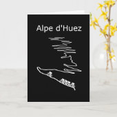Alpe d Huez in Frankrijk fietsontwerp voor mannen  Kaart (Gele Bloem)