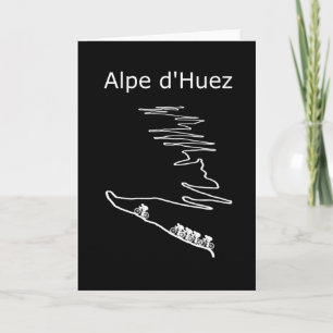 Alpe d Huez in Frankrijk fietsontwerp voor mannen  Kaart