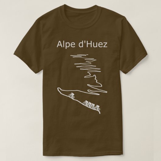 Alpe d Huez in Frankrijk fietsontwerp voor mannen  T-shirt (Design voorkant)
