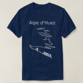 Alpe d Huez in Frankrijk fietsontwerp voor mannen T-shirt (Design voorkant)