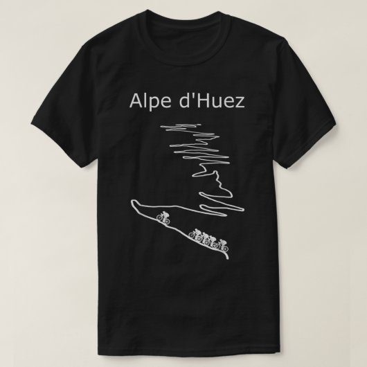 Alpe d Huez in Frankrijk fietsontwerp voor mannen T-shirt (Design voorkant)