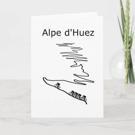 Alpe d Huez in Frankrijk fietst voor mannen en vro Kaart (Voorkant)