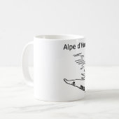 Alpe d Huez in Frankrijk fietst voor mannen en vro Koffiemok (Voorkant links)