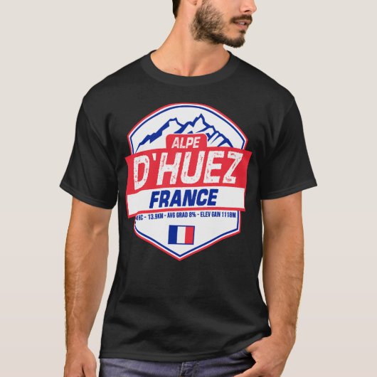 Alpe D'Huez Cycling France T-shirt (Voorkant)