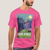 Alpe D'Huez Cycling Poster T-shirt (Voorkant)