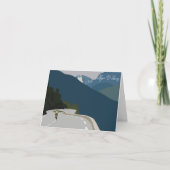 Alpe d'Huez fietsen digitale print Bedankkaart (Voorkant)