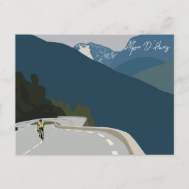 Alpe d'Huez fietsen digitale print Briefkaart