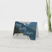 Alpe d'Huez fietsen digitale print verjaardag Bedankkaart (Voorkant)