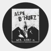 Alpe D'Huez Fietsfiets Ronde Sticker (Voorkant)