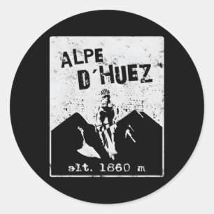 Alpe D'Huez Fietsfiets Ronde Sticker