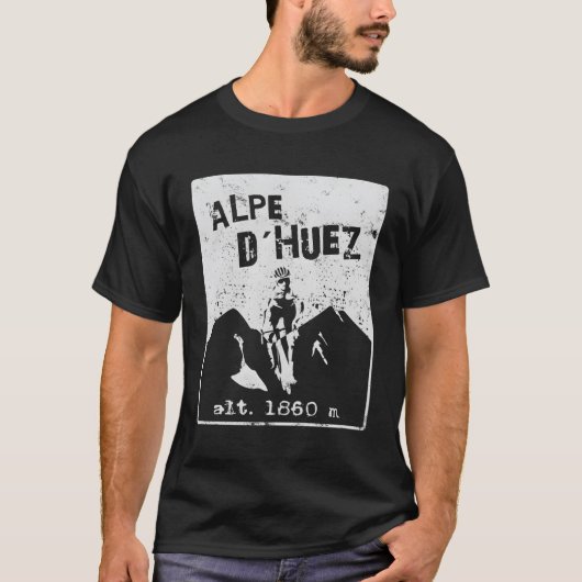 Alpe D'Huez Fietsfiets T-shirt (Voorkant)