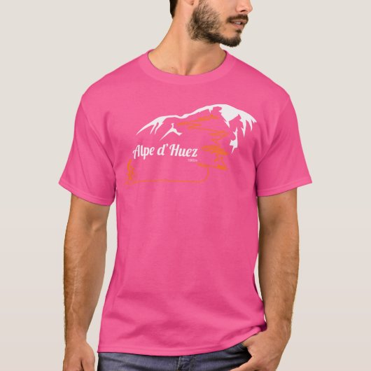 Alpe D'Huez Fietsprint T-shirt (Voorkant)