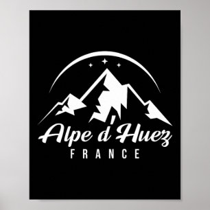 Alpe D'huez France Skigebied Snowboarden Poster