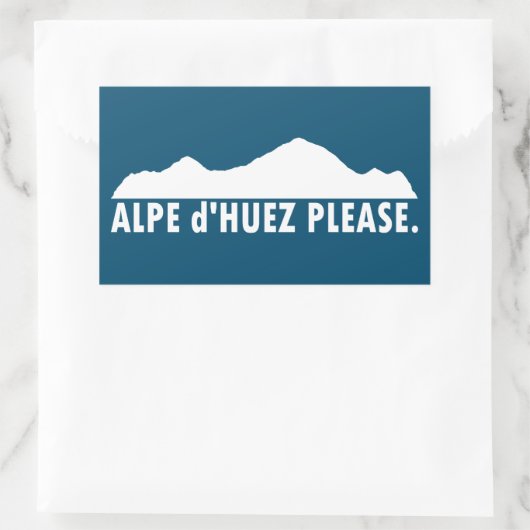 Alpe d'Huez Frankrijk alsjeblieft Rechthoekige Sticker (Tas)