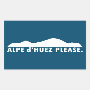 Alpe d'Huez Frankrijk alsjeblieft Rechthoekige Sticker