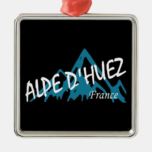 Alpe d'Huez Frankrijk Bergen Metalen Ornament (Voorkant)