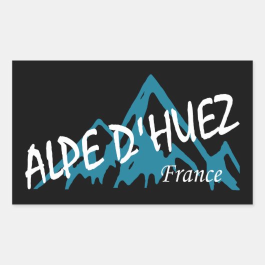 Alpe d'Huez Frankrijk Bergen Rechthoekige Sticker (Voorkant)