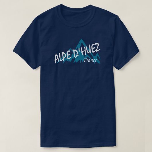 Alpe d'Huez Frankrijk Bergen T-shirt (Design voorkant)