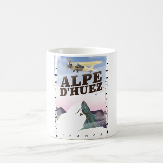 Alpe d'Huez, Frankrijk ski reisposter Koffiemok (Center)
