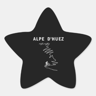 alpe dhuez frankrijk wielrennen ster sticker