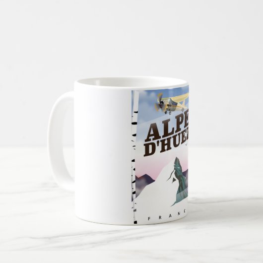 Alpe d'Huez, Franse skiposter Koffiemok (Voorkant links)