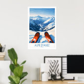 Alpe dHuez Kunstprint Wintersporten Poster (Thuiskantoor)