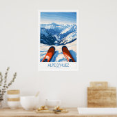 Alpe dHuez Kunstprint Wintersporten Poster (Keuken)